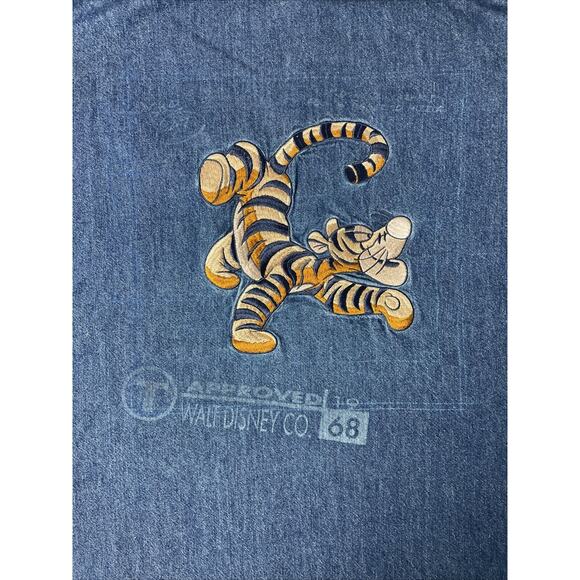 Disney Store Denim Shirt XL Embroidered Tigger Only - Picture 2 of 8